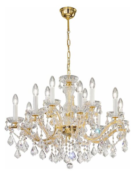 Kolarz 3149.88+4.3.KoT - Lampadario di cristallo MARIA LOUISE 12xE14/40W/230V 24K oro