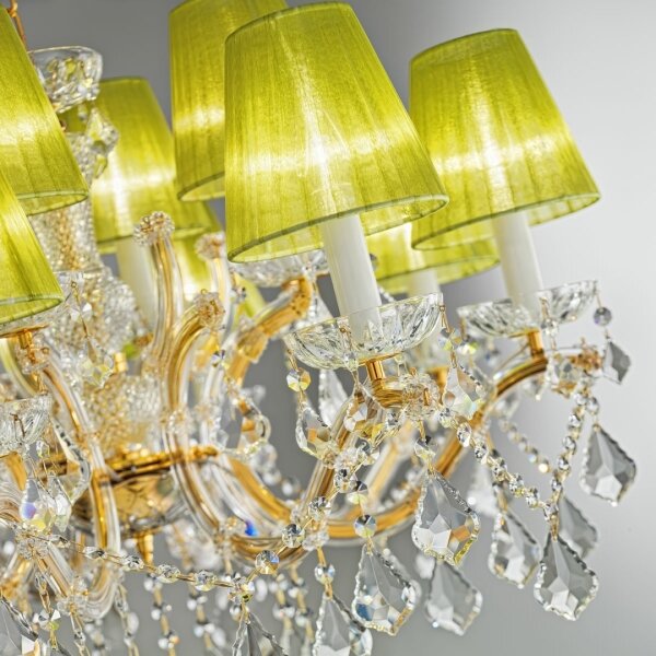 Kolarz 3149.88+4.3.KoT - Lampadario di cristallo MARIA LOUISE 12xE14/40W/230V 24K oro