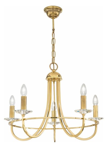 Kolarz 330.85.8C - Lampadario di cristallo a sospensione con catena IMPERIAL 5xE14/60W/230V oro