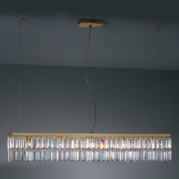 Kolarz 314.87.3 - Lampadario di cristallo a sospensione PRISMA 7xG9/25W/230V 24K oro