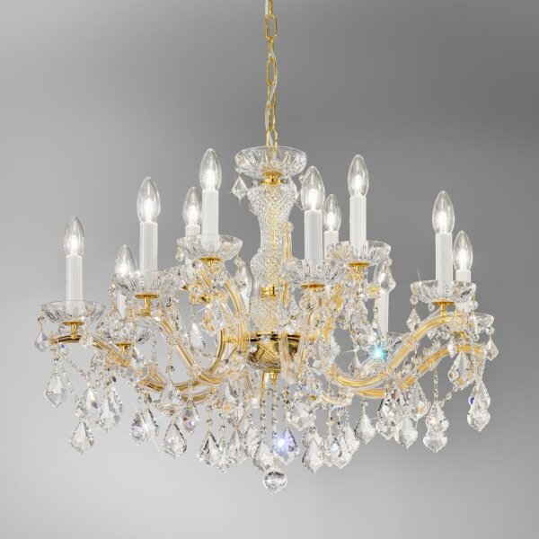 Kolarz 3149.88+4.3.KoT - Lampadario di cristallo MARIA LOUISE 12xE14/40W/230V 24K oro