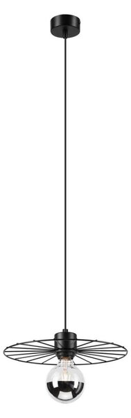 Lampadario a sospensione con filo MONTANA 1xE27/15W/230V diametro 30 cm nero