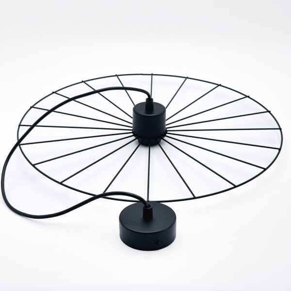 Lampadario a sospensione con filo MONTANA 1xE27/15W/230V diametro 45 cm nero