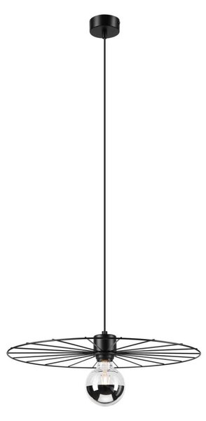 Lampadario a sospensione con filo MONTANA 1xE27/15W/230V diametro 45 cm nero