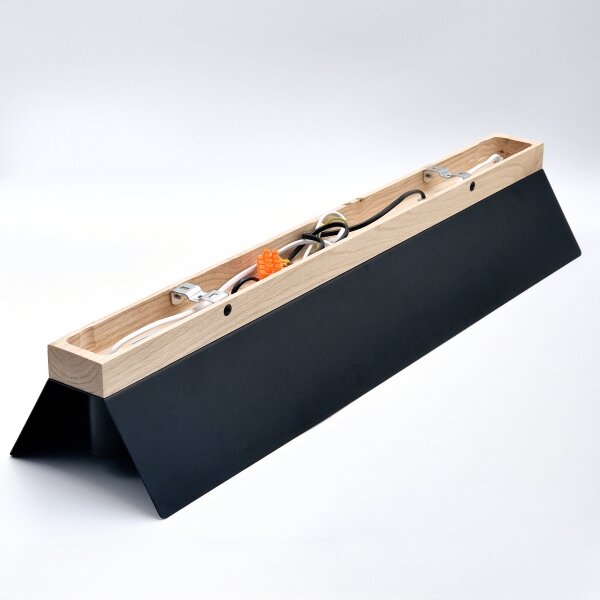 Plafoniera ESME 5xE27/15W/230V nero/quercia