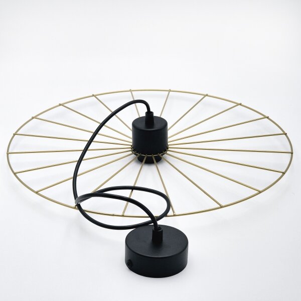 Lampadario a sospensione con filo MONTANA 1xE27/15W/230V diametro 45 cm oro/nero