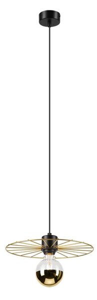 Lampadario a sospensione con filo MONTANA 1xE27/15W/230V diametro 30 cm oro/nero