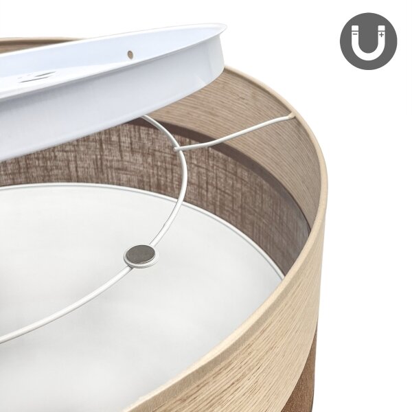 Plafoniera LED SIRJA WOOD LED/36W/230V diametro 45 cm marrone/quercia