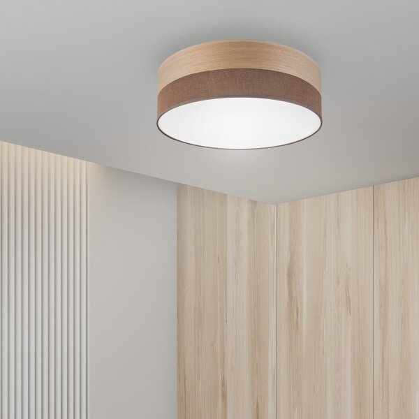 Plafoniera LED SIRJA WOOD LED/36W/230V diametro 45 cm marrone/quercia