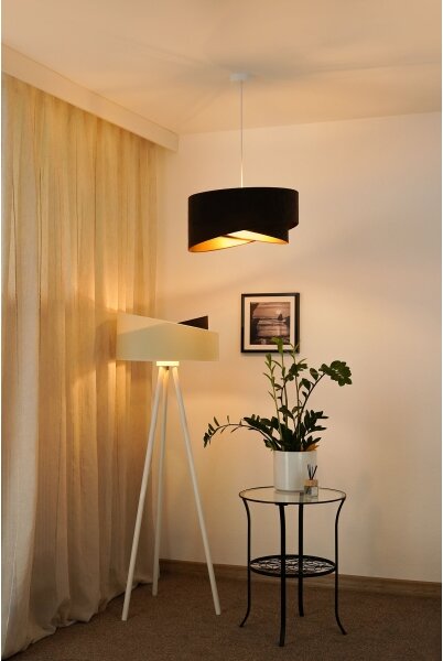 Brilagi - Lampadario LED a sospensione con filo LYRA 1xE27/15W/230V marrone scuro/oro
