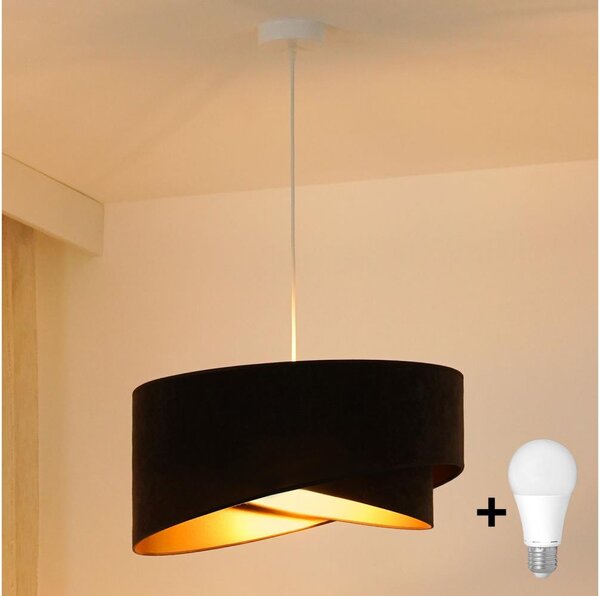 Brilagi - Lampadario LED a sospensione con filo LYRA 1xE27/15W/230V marrone scuro/oro