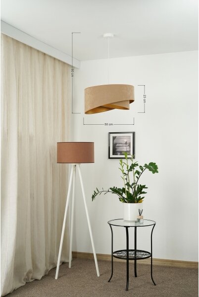 Brilagi - Lampadario LED a sospensione con filo LYRA 1xE27/15W/230V marrone/oro