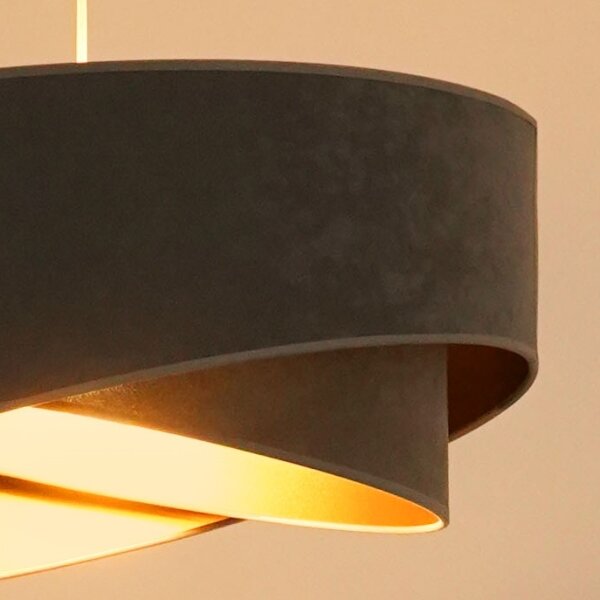 Brilagi - Lampadario LED a sospensione con filo LYRA 1xE27/15W/230V grigio/oro