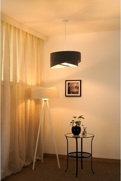 Brilagi - Lampadario LED a sospensione con filo LYRA 1xE27/15W/230V grigio/bianco