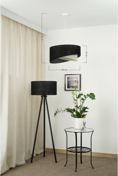 Brilagi - Lampadario LED a sospensione con filo LYRA 1xE27/15W/230V nero/color crema