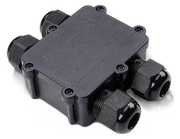 Scatola di giunzione impermeabile IP68 nero