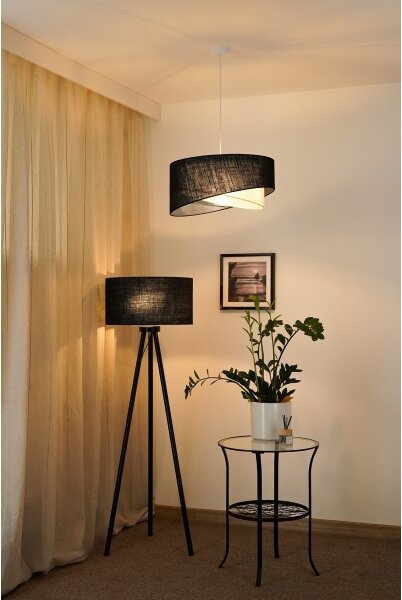 Brilagi - Lampadario LED a sospensione con filo LYRA 1xE27/15W/230V nero/color crema