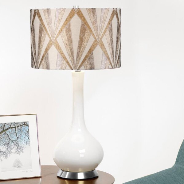 Elstead MILO-PN-TL-VOGSC - Lampada da tavolo MILO 1xE27/60W/230V grigio/marrone