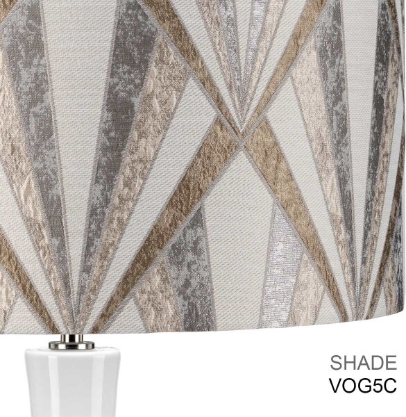 Elstead MILO-PN-TL-VOGSC - Lampada da tavolo MILO 1xE27/60W/230V grigio/marrone