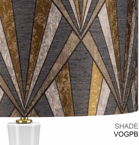 Elstead MILO-AB-TL-VOGPB - Lampada da tavolo MILO 1xE27/60W/230V grigio/oro