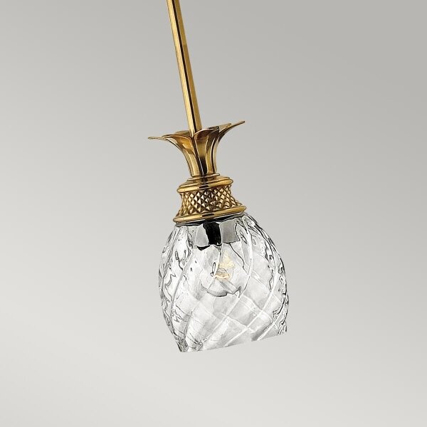 Hinkley HK-PLANTATION-MP-BB - Lampadario a sospensione con supporto rigido PLANTATION 1xE27/60W/230V oro