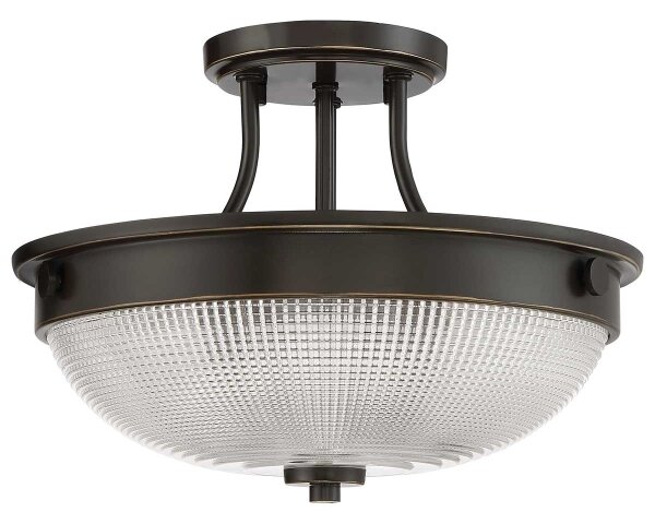 Quoizel QZ-MANTLE-SF-PN - Lampadario a plafone MANTLE 2xE27/60W/230V bronzo