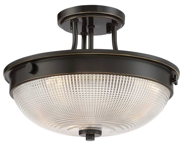 Quoizel QZ-MANTLE-SF-PN - Lampadario a plafone MANTLE 2xE27/60W/230V bronzo