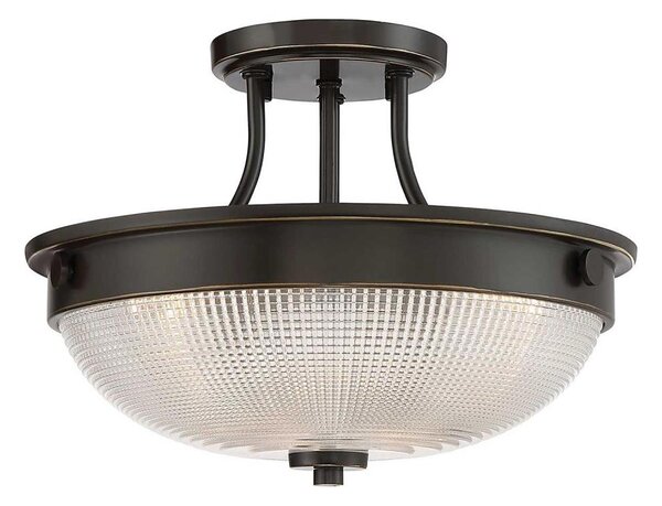 Quoizel QZ-MANTLE-SF-PN - Lampadario a plafone MANTLE 2xE27/60W/230V bronzo