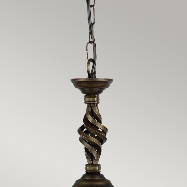 Elstead PB-P-BLK-GOLD - Lampadario a sospensione con catena PEMBROKE 1xE27/60W/230V