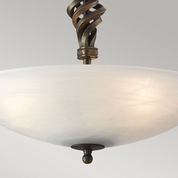 Elstead PB-SF-A-BLK-GOLD - Lampadario a plafone PEMBROKE 3xE14/60W/230V