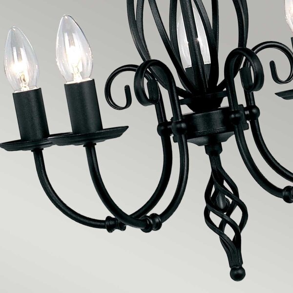 Elstead ART5-BLACK - Lampadario a sospensione con catena ARTISAN 5xE14/60W/230V