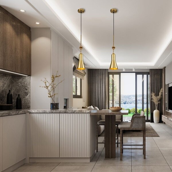 Elstead ETOILE-P-M-AB - Lampadario a sospensione con filo ETOILE 1xE27/60W/230V