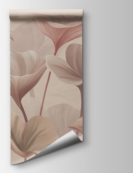 Carta da parati Un primo piano di fiori, Carta da parati Foglie 3D, Carta da parati popolare, w00385v1 - Tapeko.it