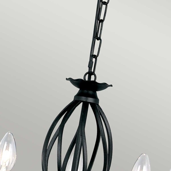Elstead ART5-BLACK - Lampadario a sospensione con catena ARTISAN 5xE14/60W/230V