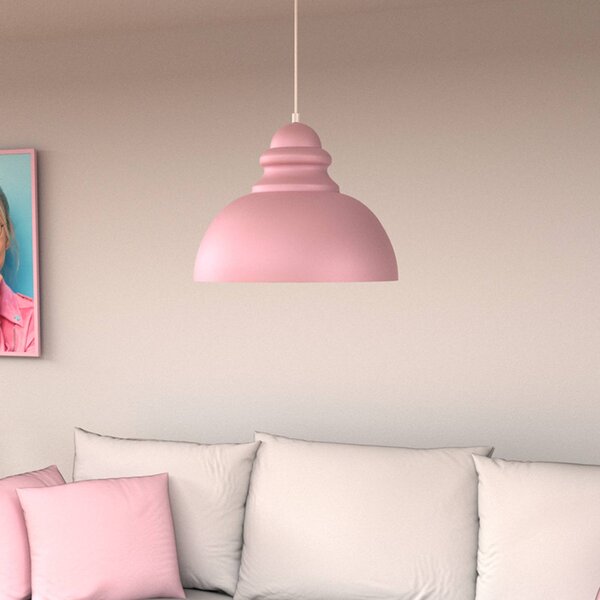 Eko-Light Lampada a sospensione Corin di metallo, rosa