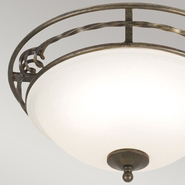 Elstead PB-F-A-BLK-GOLD - Plafoniera PEMBROKE 2xE27/60W/230V