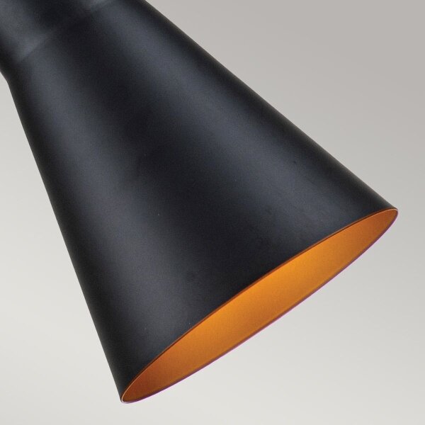 Elstead ETOILE-P-M-MB - Lampadario a sospensione con filo ETOILE 1xE27/60W/230V diametro 17,8 cm nero