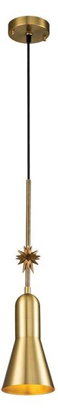 Elstead ETOILE-P-S-AB - Lampadario a sospensione con filo ETOILE 1xE27/60W/230V diametro 13,3 cm oro