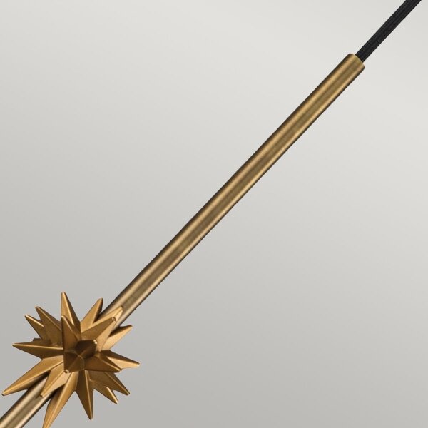 Elstead ETOILE-P-S-AB - Lampadario a sospensione con filo ETOILE 1xE27/60W/230V diametro 13,3 cm oro