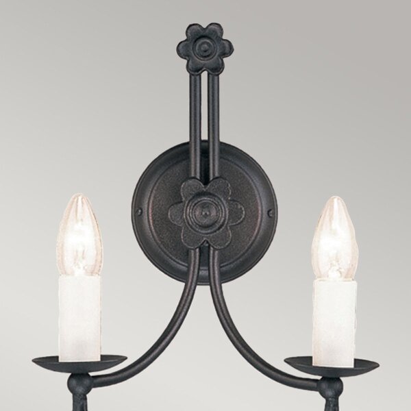 Elstead BY2-BLACK - Applique BELFRY 2xE14/60W/230V