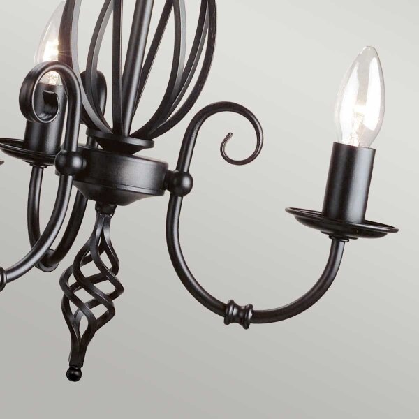 Elstead ART3-BLACK - Lampadario a sospensione con catena ARTISAN 3xE14/60W/230V