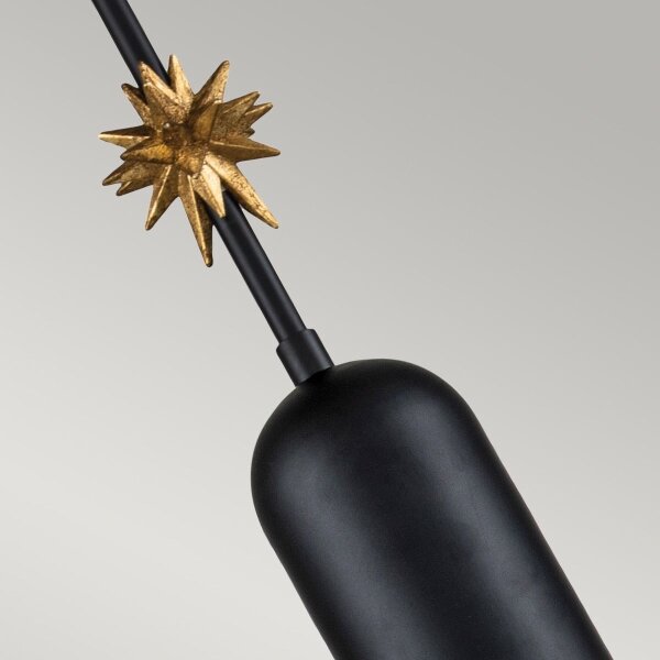 Elstead ETOILE-P-M-MB - Lampadario a sospensione con filo ETOILE 1xE27/60W/230V diametro 17,8 cm nero