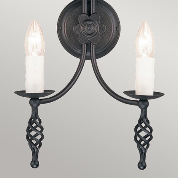 Elstead BY2-BLACK - Applique BELFRY 2xE14/60W/230V