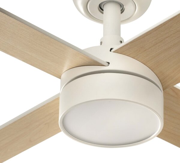 FARO 34355-1TW - Ventilatore da soffitto dimmerabile a LED RUDDER L 20W/230V bianco/beige diametro 132 cm+TC