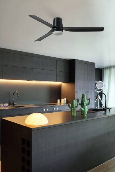 FARO 33830WT-1TW-LED Ventilatore dimmerabile PUNT TUB M LED/18W/230V nero diametro 132 cm WT + TC