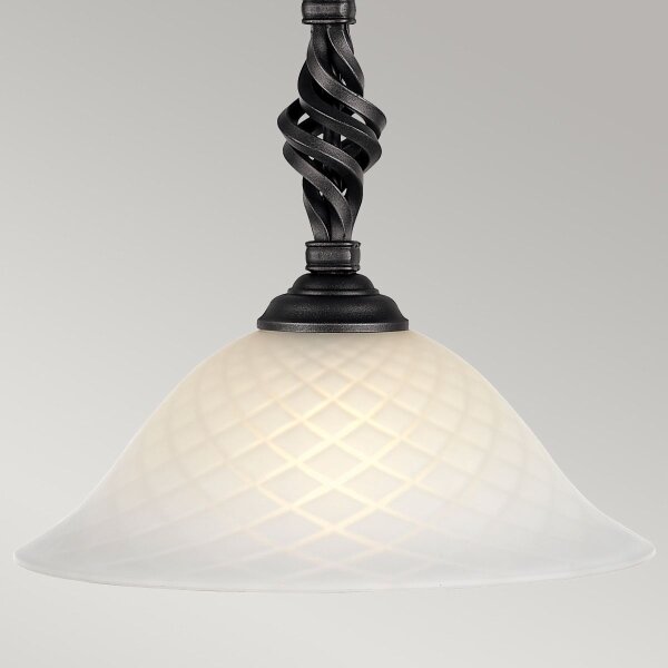 Elstead PB-P-BLACK - Lampadario a sospensione con catena PEMBROKE 1xE27/60W/230V