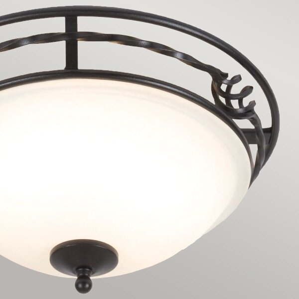 Elstead PB-F-A-BLACK - Plafoniera PEMBROKE 2xE27/60W/230V