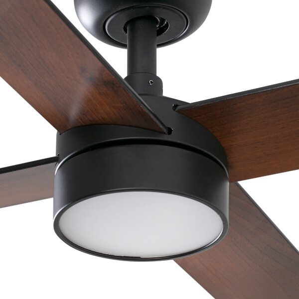 FARO 34356WT-1TW-LED Ventilatore dimmerabile RUDDER L 18W/230V marrone/nero diametro 132 cm WT + TC