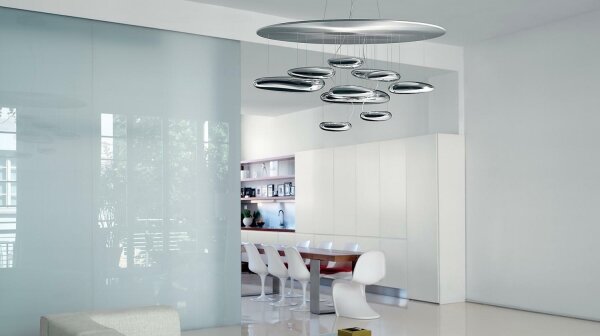 Artemide 1367110A - Lampadario a sospensione con filo LED dimmerabile MERCURY LED/58W/230V 3000K