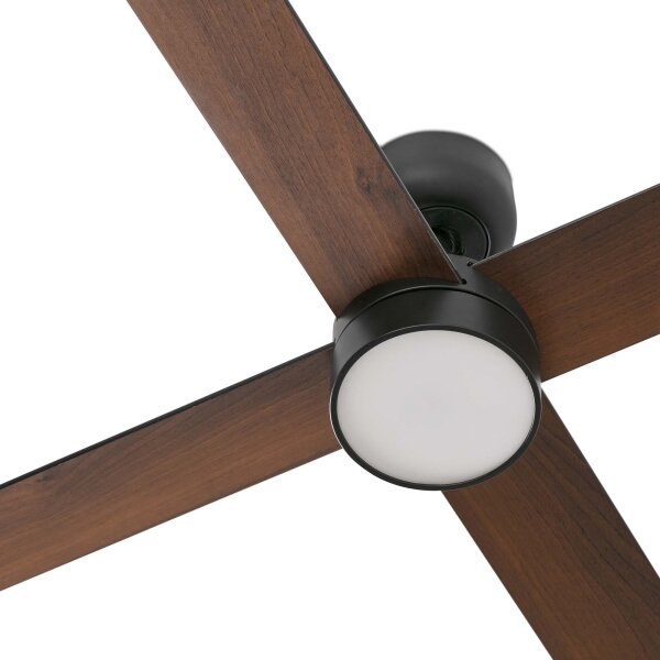 FARO 34356WT-1TW-LED Ventilatore dimmerabile RUDDER L 18W/230V marrone/nero diametro 132 cm WT + TC